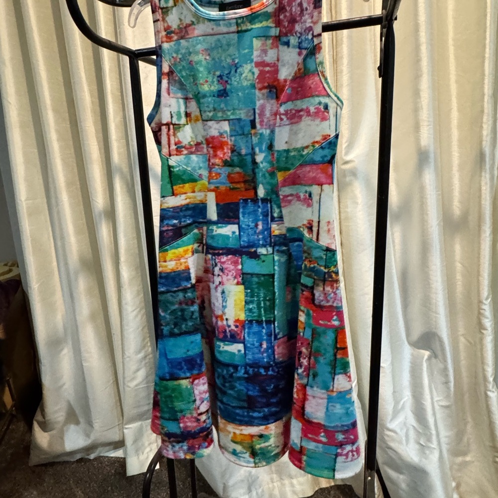 Karen Kane Multicolor Patchwork Midi Dress
